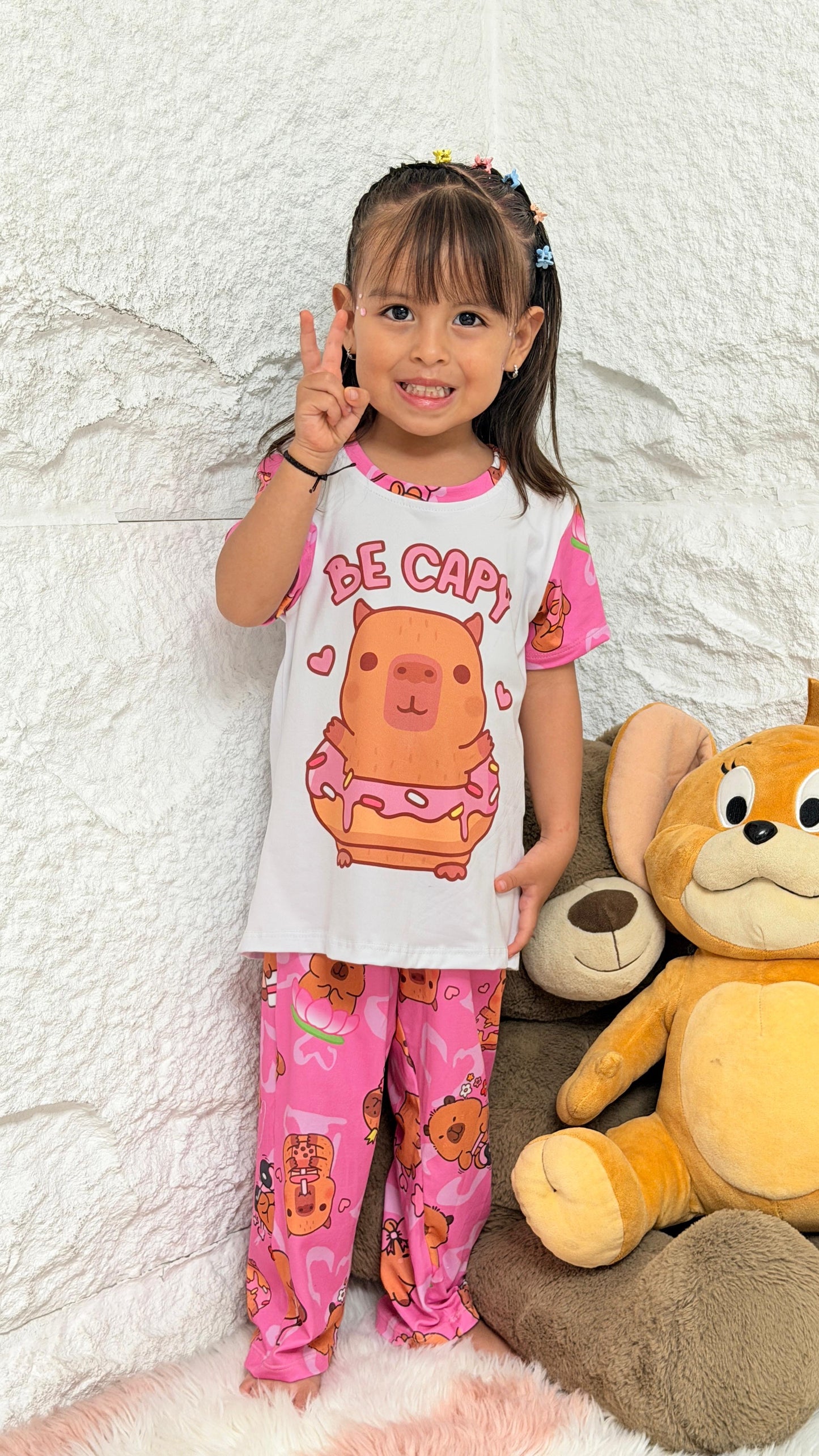 PIJAMA NIÑA PANTALÓN CAPIBARA