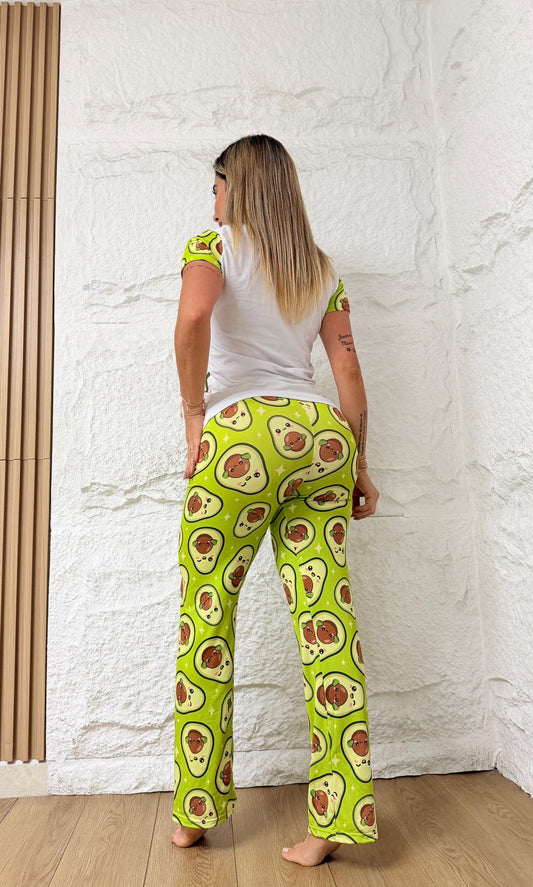 PIJAMA PANTALÓN DAMA AGUACATE