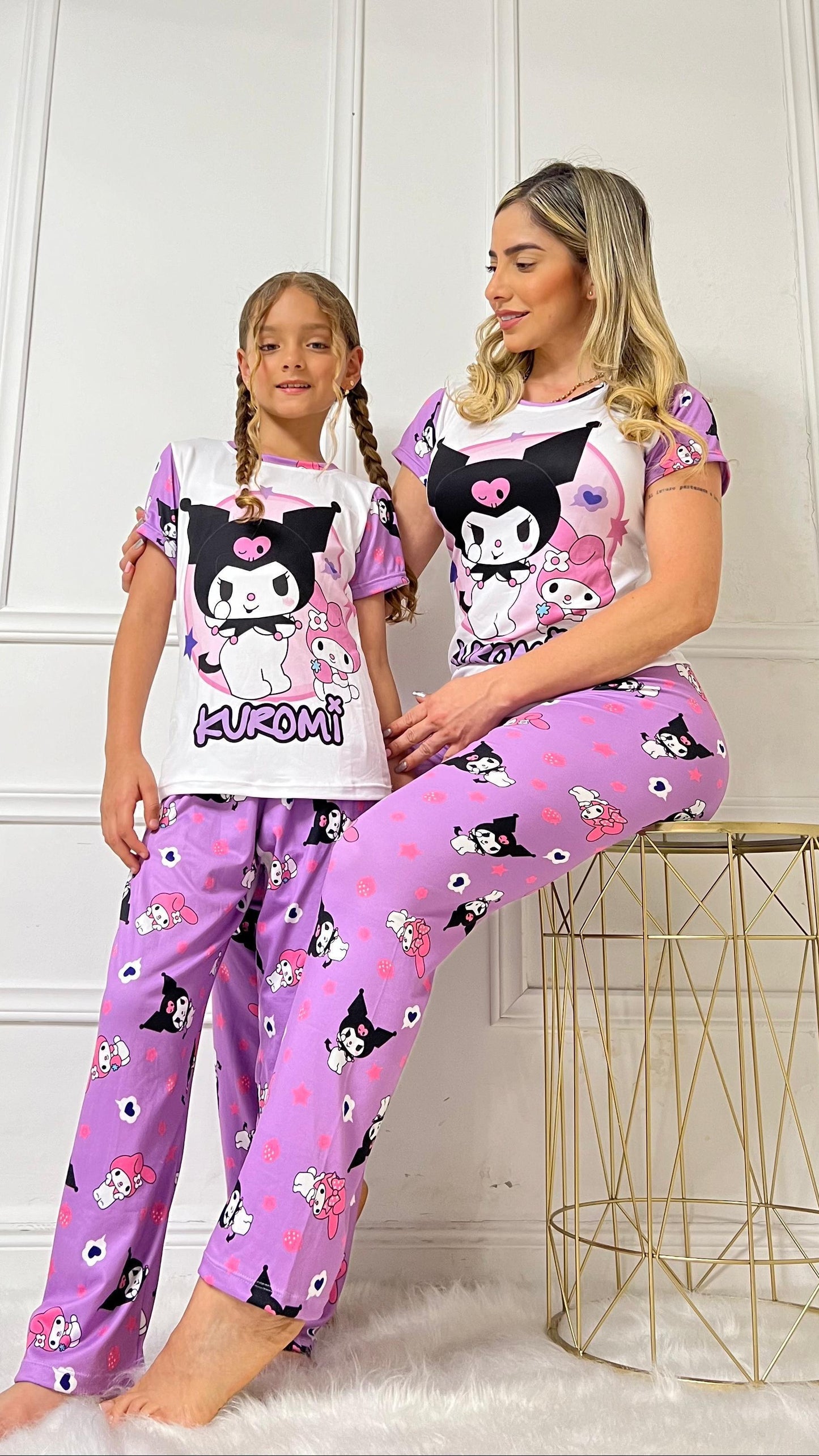 PIJAMA PANTALON MAMÁ E HIJA KUROMI