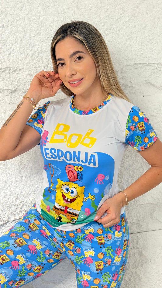 PIJAMA DAMA PANTALON BOB ESPONJA