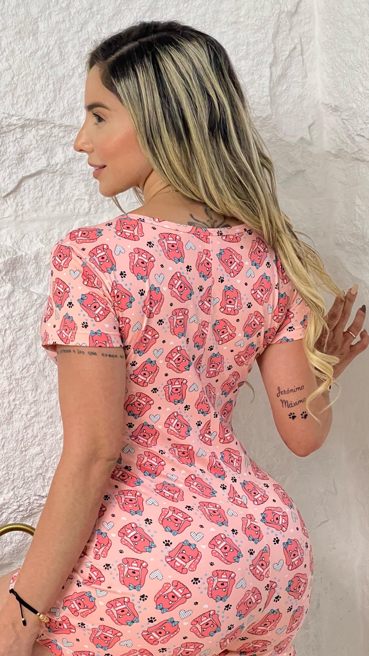 PIJAMA ENTERIZO PERRO NARANJA