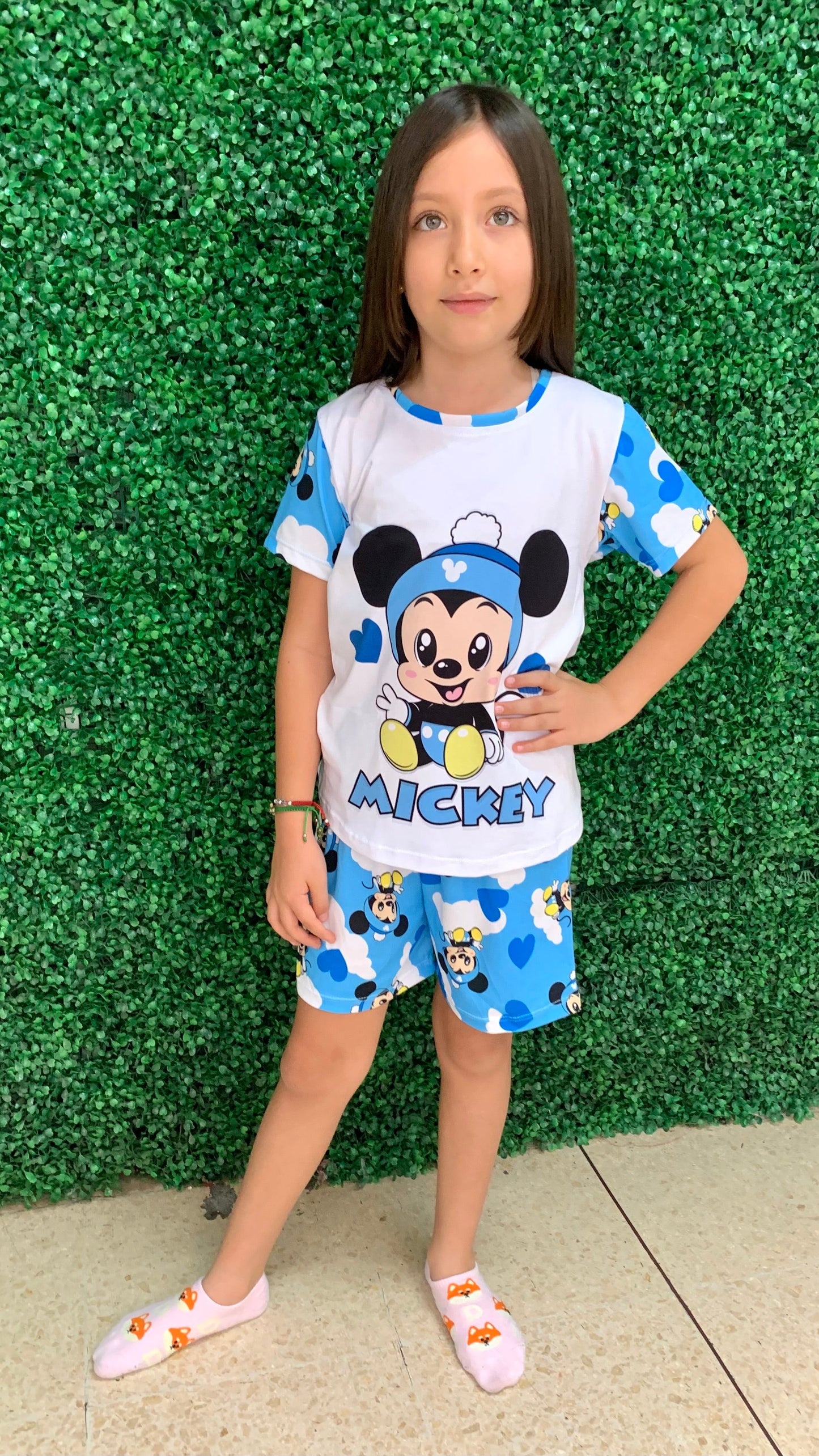PIJAMA SHORT NIÑA MICKEY