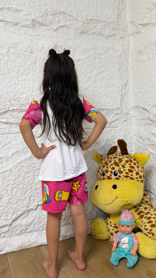 PIJAMA NIÑA SHORT PRINCESA PEACH