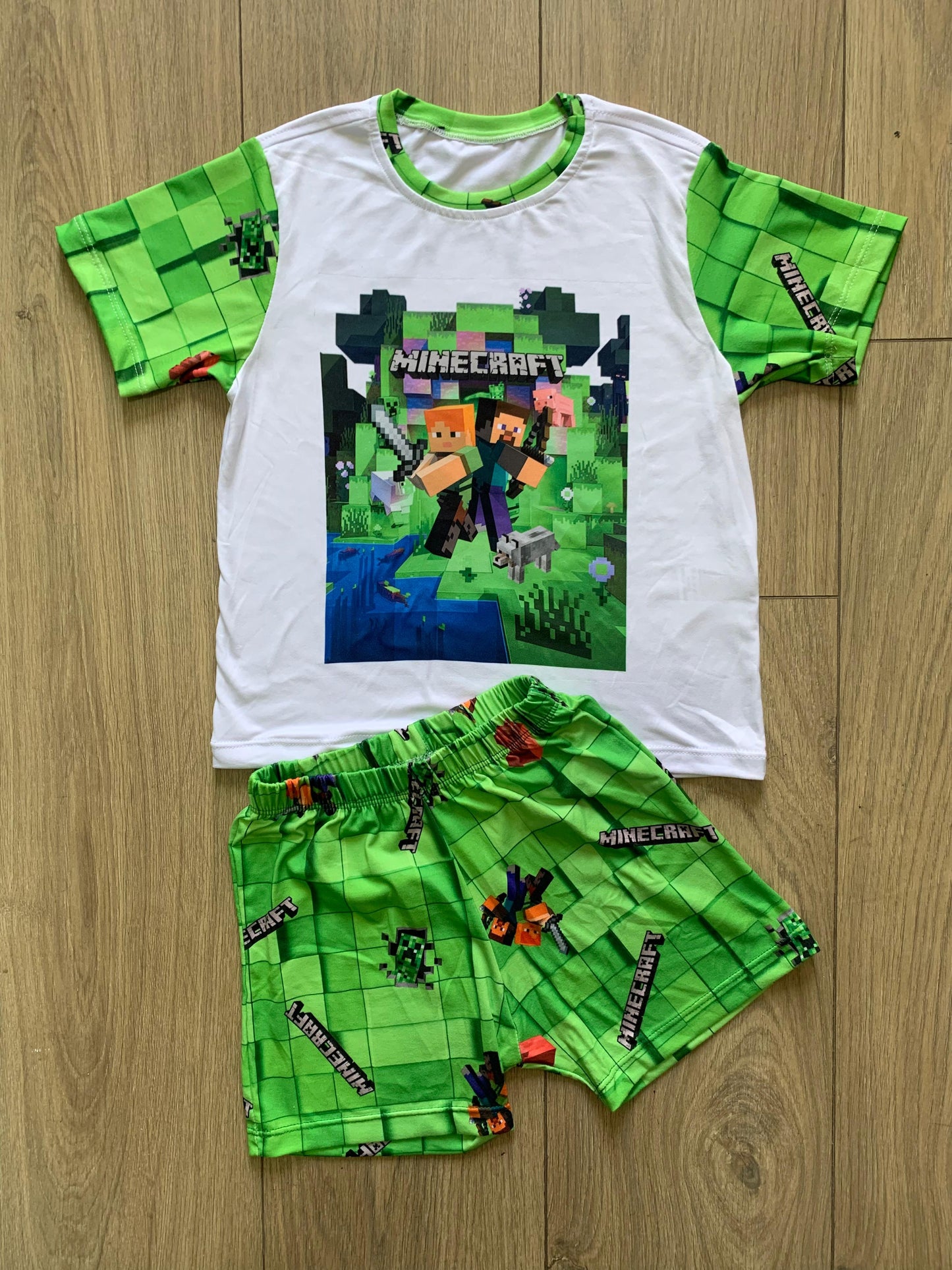 PIJAMA NIÑO SHORT MINECRAFT