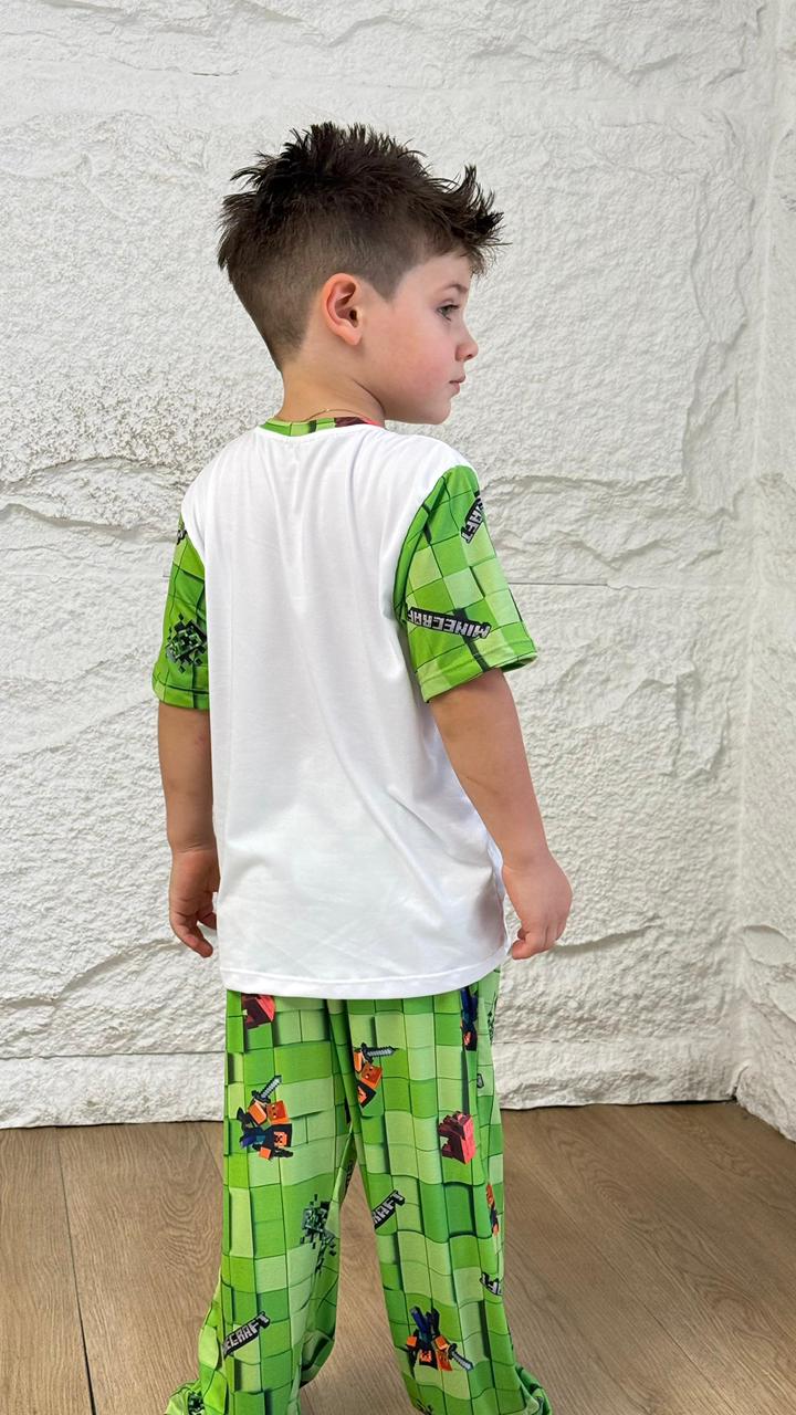 PIJAMA PANTALON NIÑO MINECRAFT