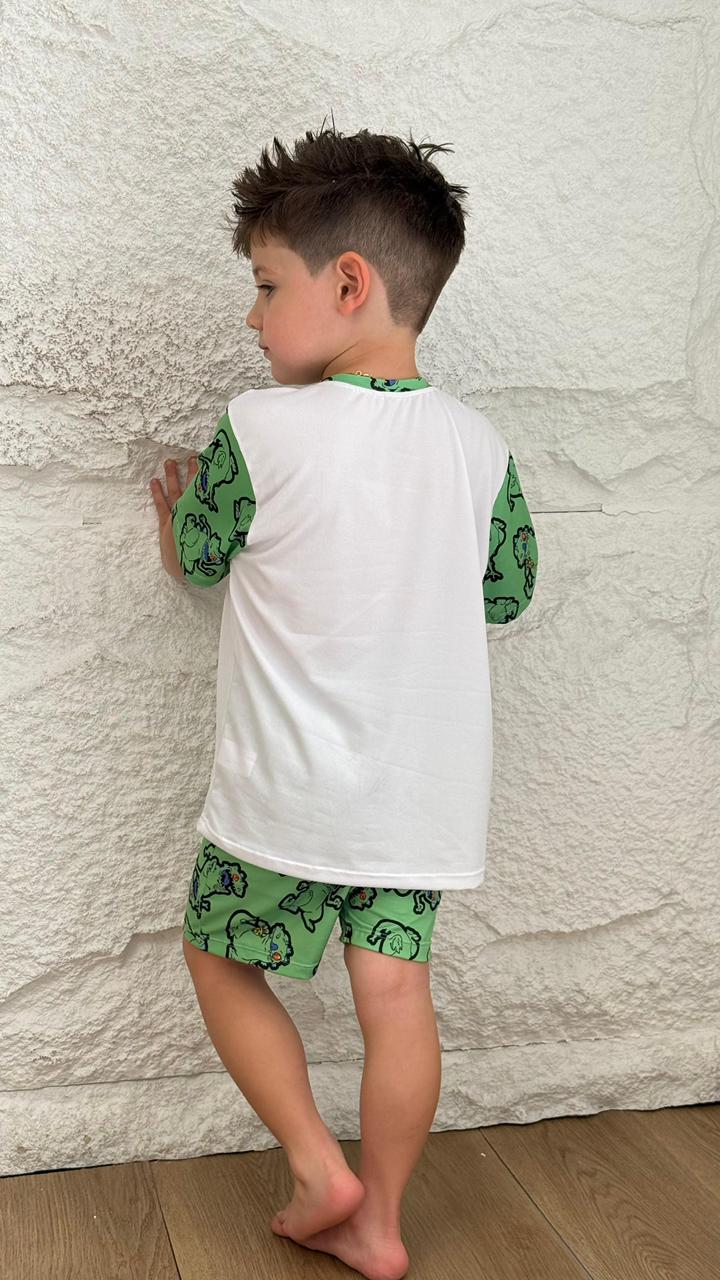 PIJAMA SHORT NIÑO DINOSAURIO