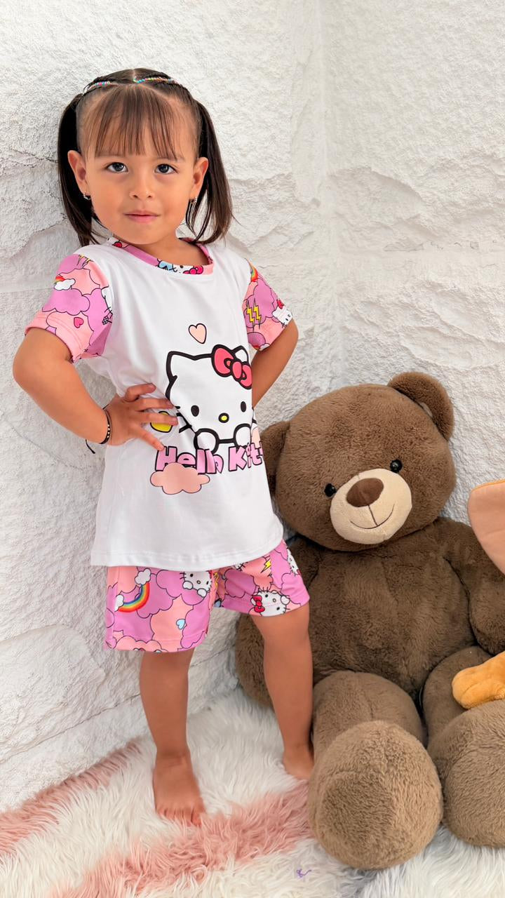 PIJAMA NIÑA SHORT HELLO KITTY