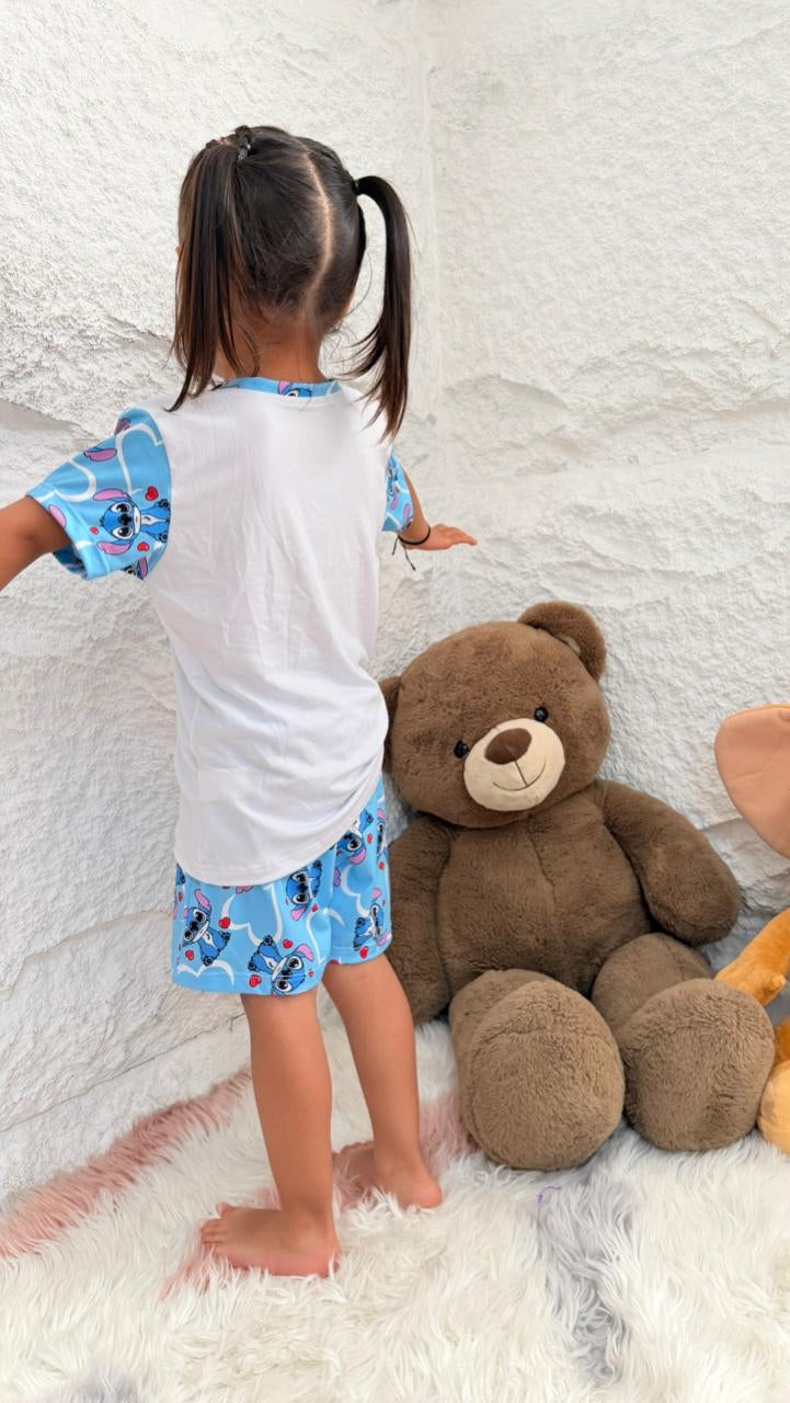 PIJAMA NIÑA SHORT STITCH