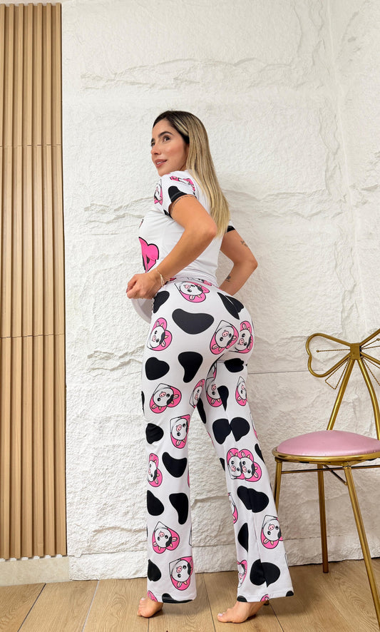PIJAMA PANTALÓN DAMA VACA