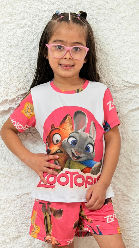PIJAMA NIÑA SHORT ZOOTOPIA