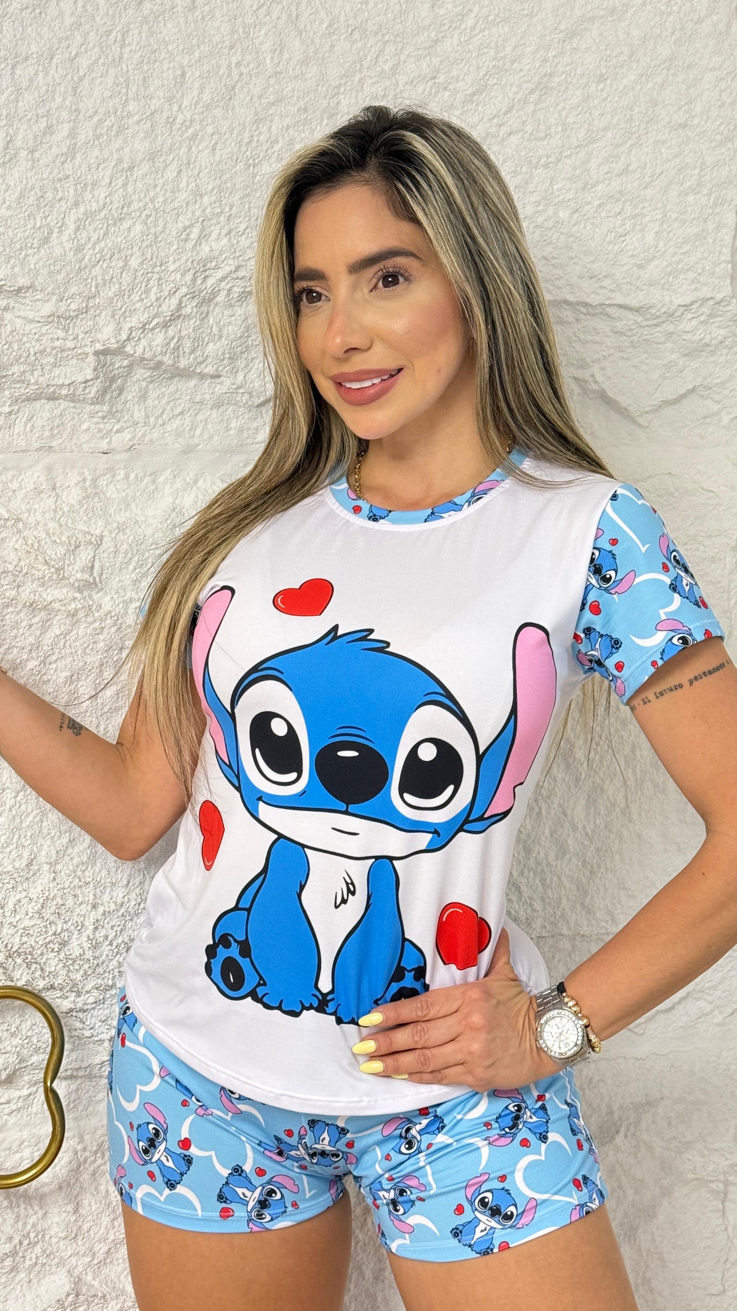 PIJAMA DAMA SHORT STITCH