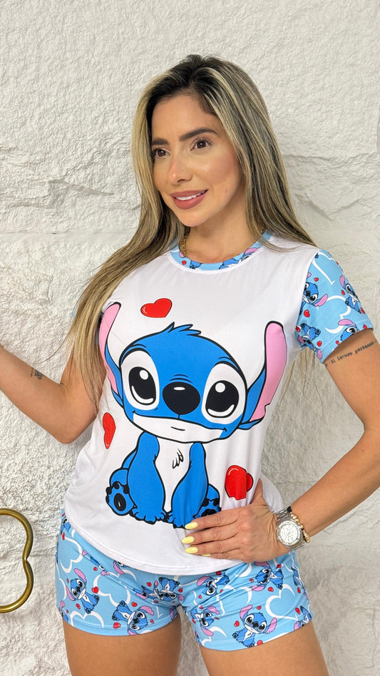 PIJAMA DAMA SHORT STITCH