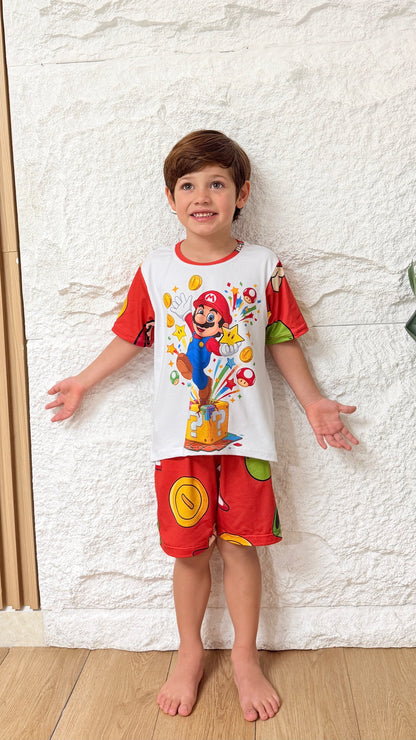 PIJAMA NIÑO SHORT MARIO BROSS