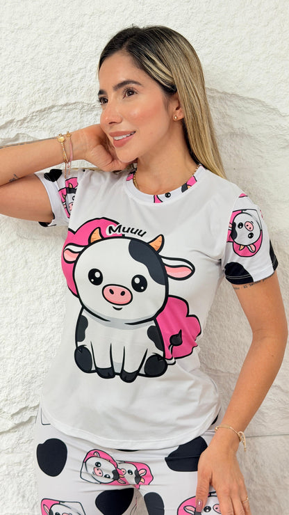 PIJAMA PANTALÓN DAMA VACA