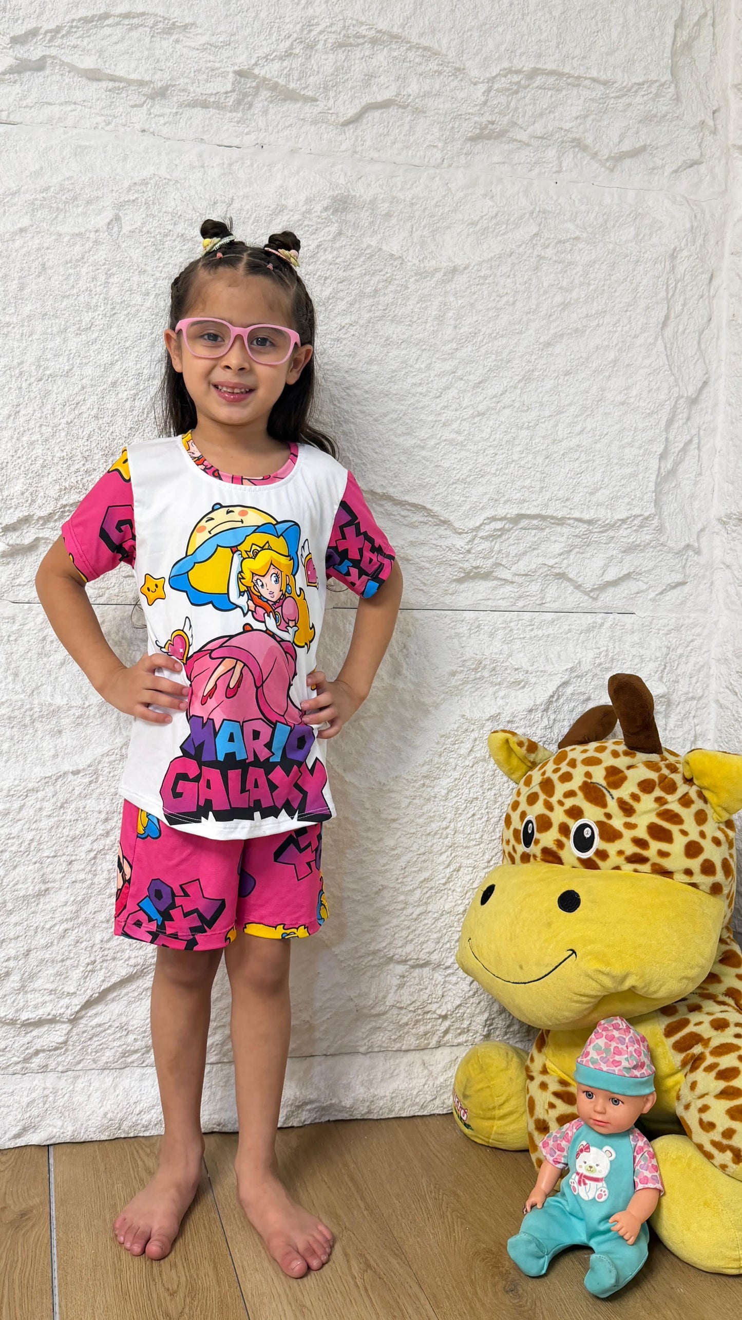 PIJAMA NIÑA SHORT PRINCESA PEACH