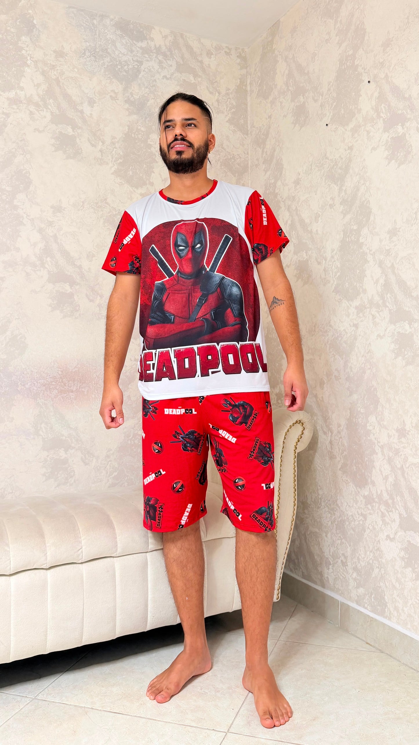 PIJAMA HOMBRE CORTA DEADPOOL