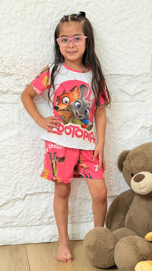 PIJAMA NIÑA SHORT ZOOTOPIA