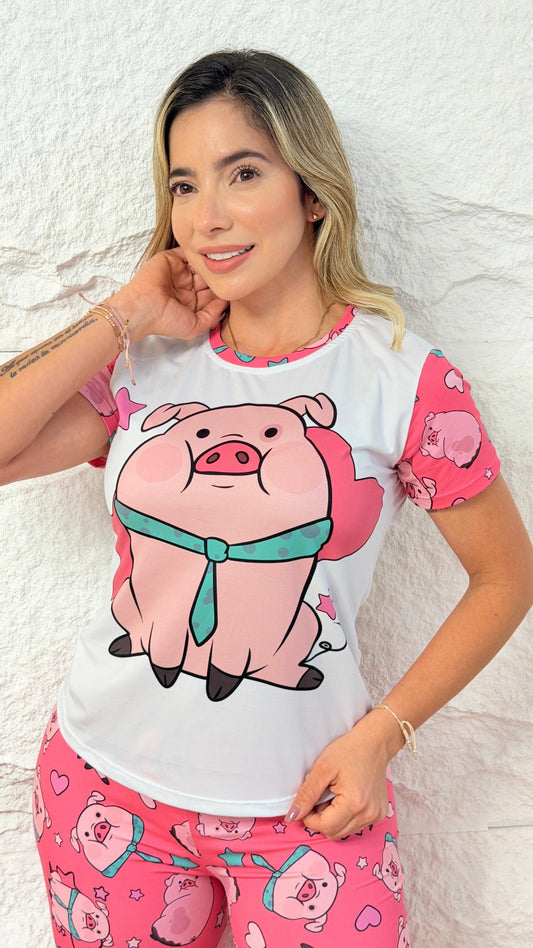 PIJAMA PANTALÓN DAMA CERDITO