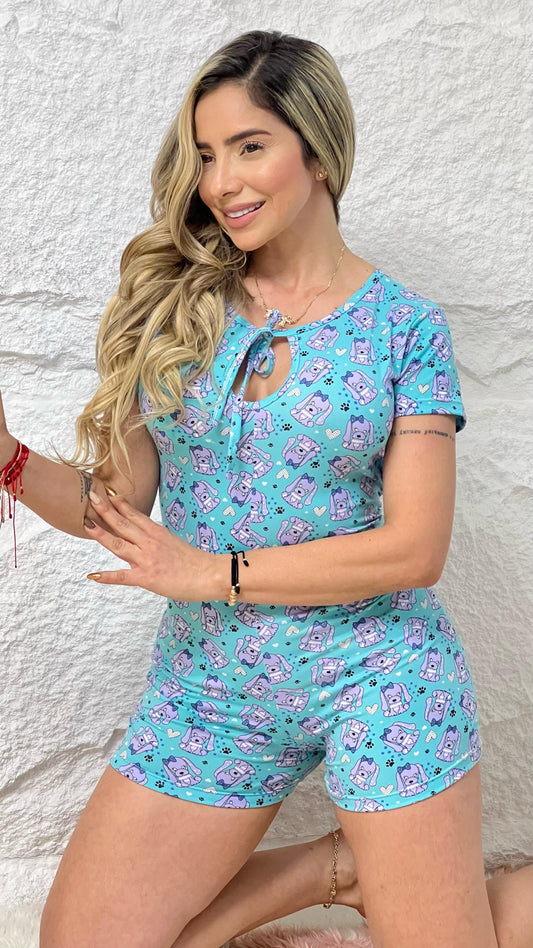 PIJAMA ENTERIZO PERRO AZUL