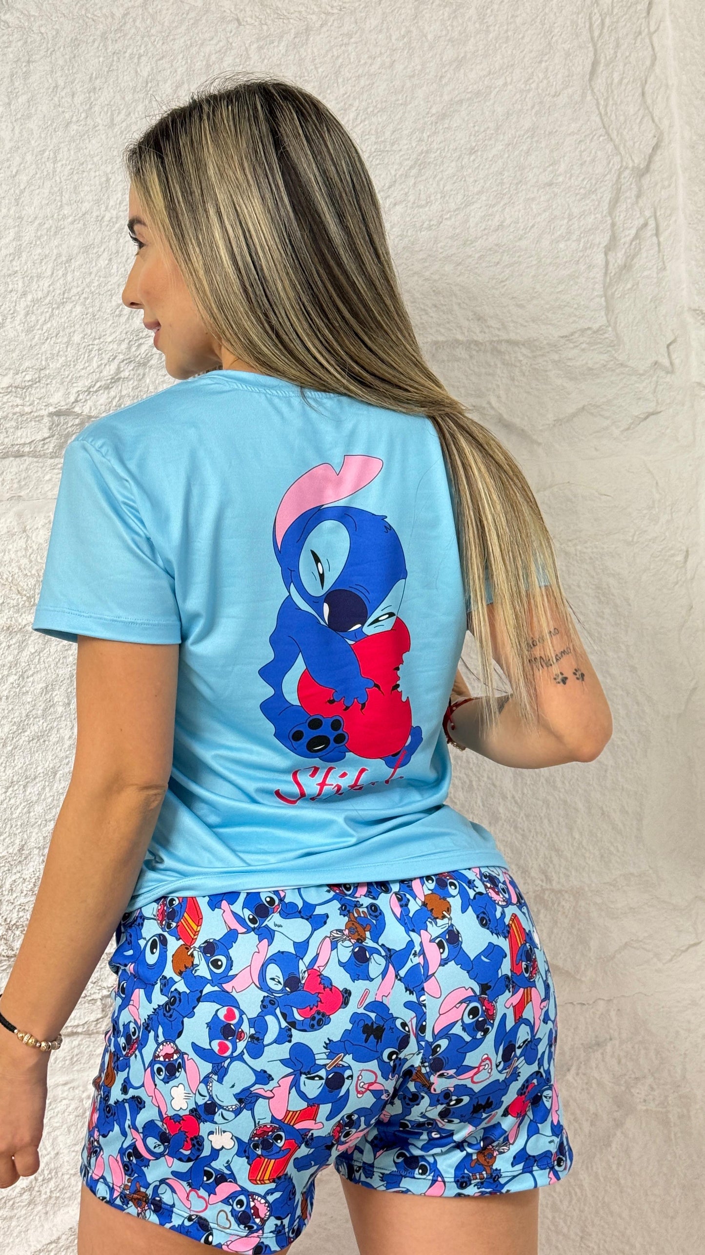 PIJAMA DAMA TRIO STITCH