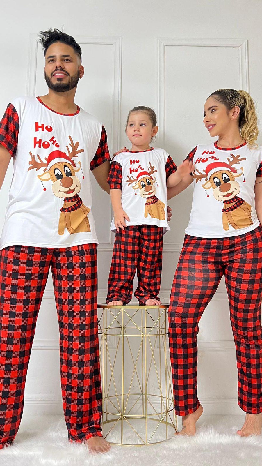 PIJAMA FAMILIAR NAVIDAD RENO CUADROS