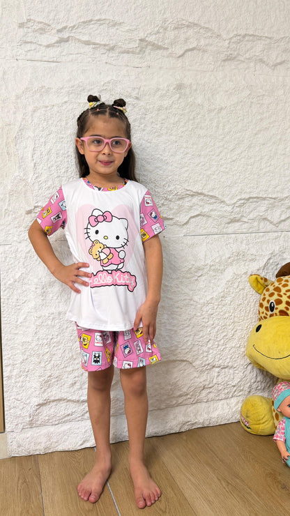PIJAMA NIÑA SHORT HELLO KITTY