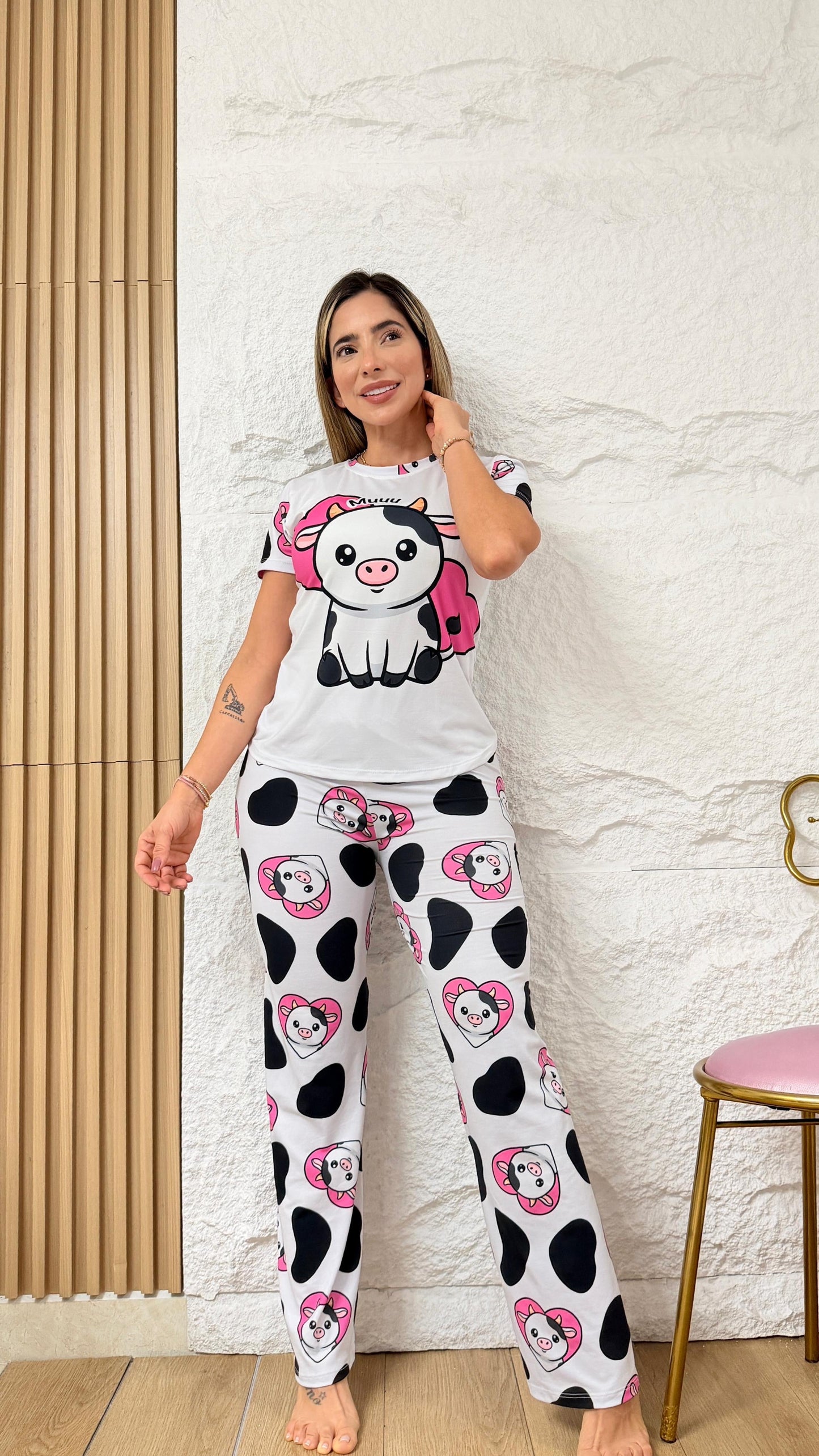 PIJAMA PANTALÓN DAMA VACA