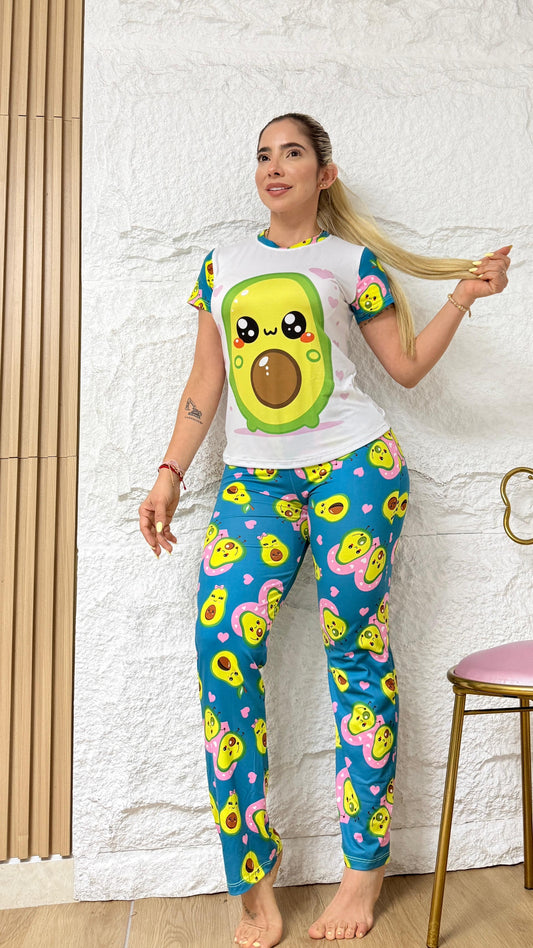 PIJAMA DAMA PANTALON AGUACATE