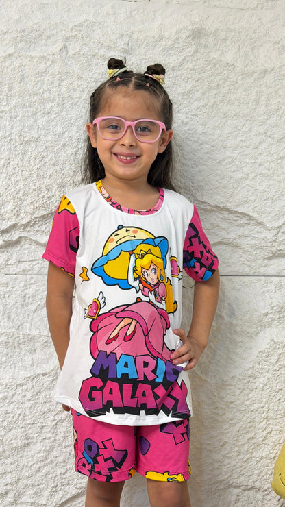 PIJAMA NIÑA SHORT PRINCESA PEACH