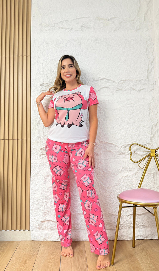 PIJAMA PANTALÓN DAMA CERDITO