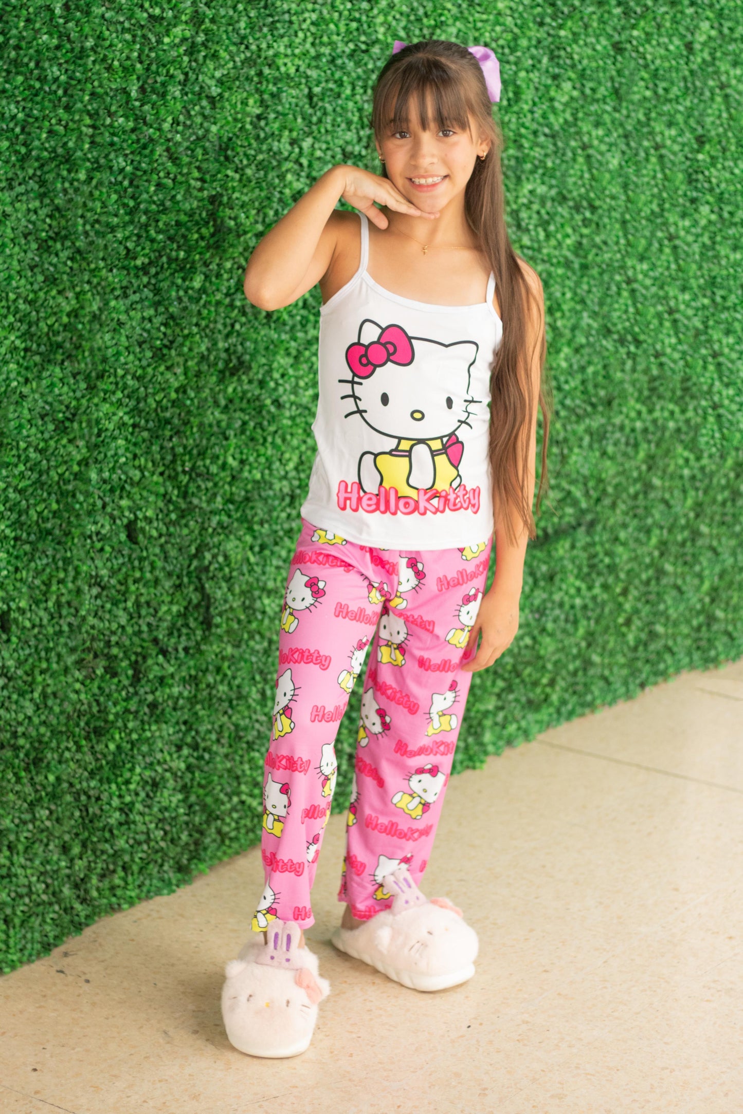 PIJAMA NIÑA PANTALON TIRAS