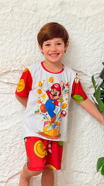 PIJAMA NIÑO SHORT MARIO BROSS