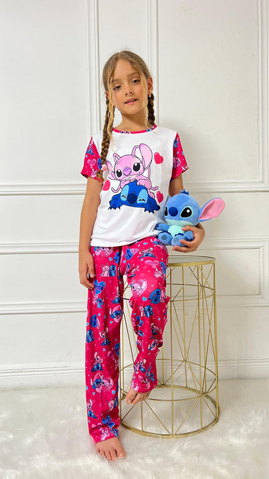 PIJAMA NIÑA PANTALON STITCH