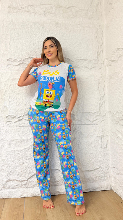 PIJAMA DAMA PANTALON BOB ESPONJA