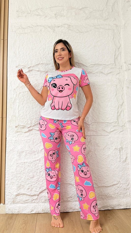 PIJAMA PANTALÓN DAMA CERDITO