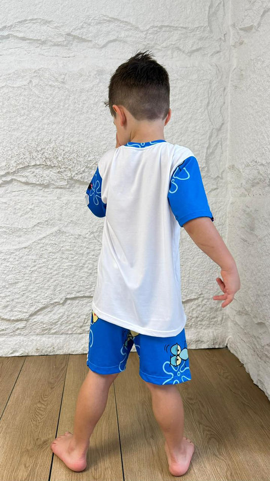 PIJAMA SHORT NIÑO BOB ESPONJA