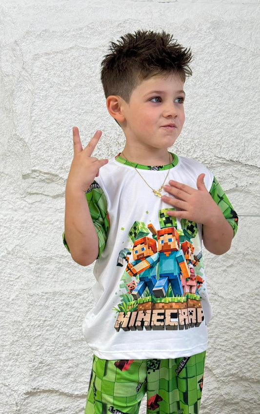 PIJAMA PANTALON NIÑO MINECRAFT