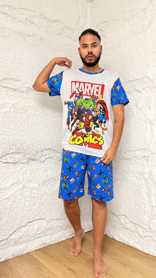 PIJAMA HOMBRE CORTA MARVEL