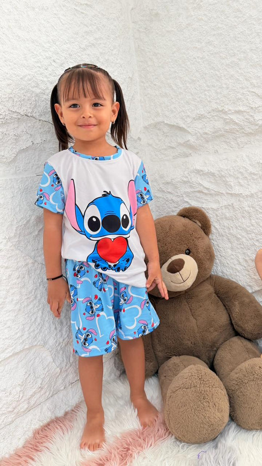 PIJAMA NIÑA SHORT STITCH